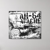 AH-64 Apache gestreken doek Canvas Afdruk (Voorkant)