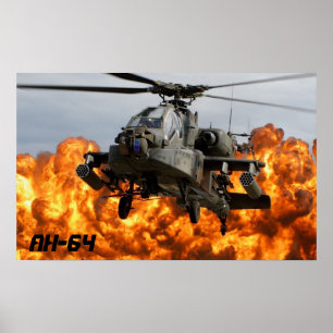 AH-64 APACHE HELICOPTER-POSTER POSTER