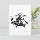 AH 64 Apache-helikopter Kaart (Staand voorkant)