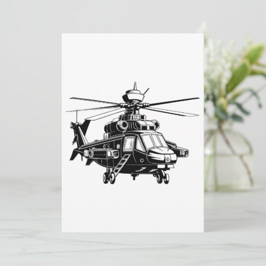 AH 64 Apache-helikopter Kaart (Staand voorkant)
