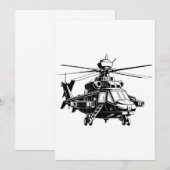 AH 64 Apache-helikopter Kaart (Voorkant / Achterkant)
