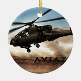 AH-64 Apache Helikopter Keramisch Ornament
