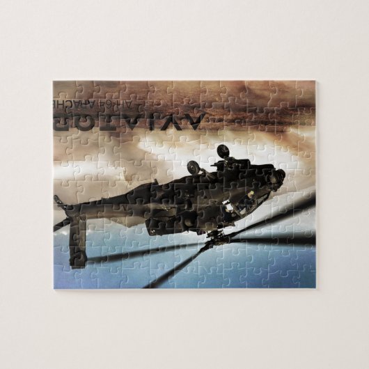AH-64 Apache Helikopter Legpuzzel (Horizontaal)