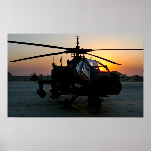 AH-64 Apache Helikopter Poster (Voorkant)
