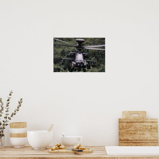 AH-64 Apache Helikopter Poster (Keuken)