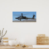 AH-64 Apache Helikopter Poster (Keuken)