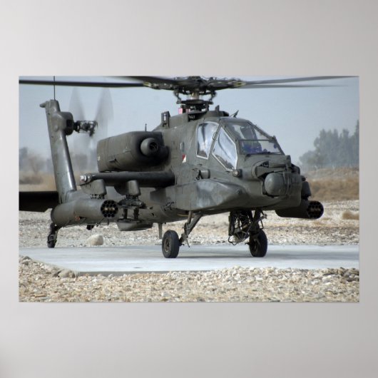 AH-64 Apache Helikopter Poster (Voorkant)