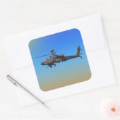 AH-64 Apache Helikopter Vierkante Sticker (Envelop)