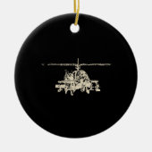 AH-64 Apache Keramisch Ornament (Voorkant)