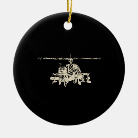 AH-64 Apache Keramisch Ornament (Voorkant)