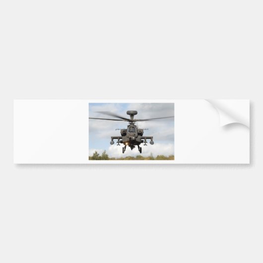 ah 64 apache longbow helikopter militair bumpersticker (Voorkant)