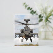 ah 64 apache longbow helocopter militair briefkaart (Staand voorkant)
