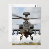 ah 64 apache longbow helocopter militair briefkaart (Voorkant / Achterkant)