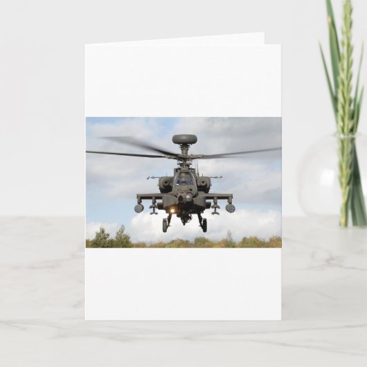 AH 64 Apache Longbow Helocopter Militair Kaart (Voorkant)