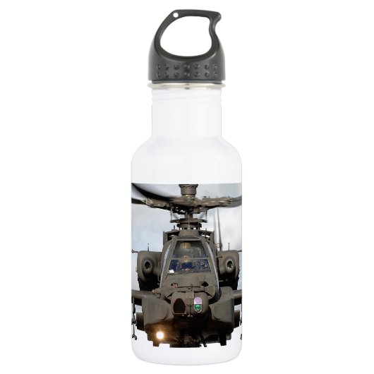 ah 64 apache longbow helocopter militair waterfles  (Voorkant)