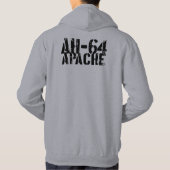 AH-64 Apache Mannen Basic Hooded Sweatshirt (Achterkant)