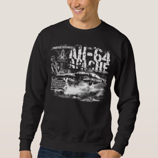 AH-64 Apache Mannen Basic Sweatshirt (Voorkant)