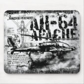 AH-64 Apache Mousepad Muismat (Voorkant)