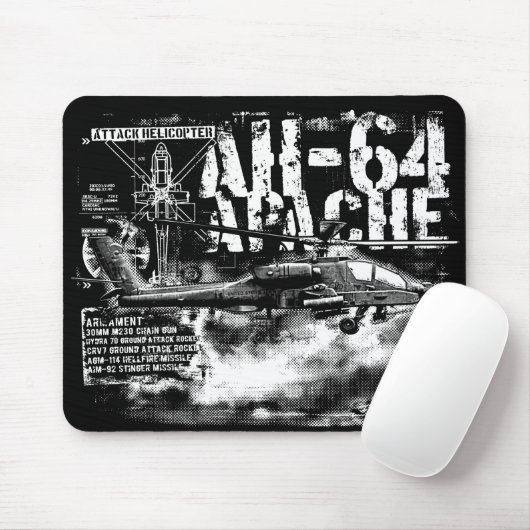 AH-64 Apache Mousepad Muismat (Met muis)