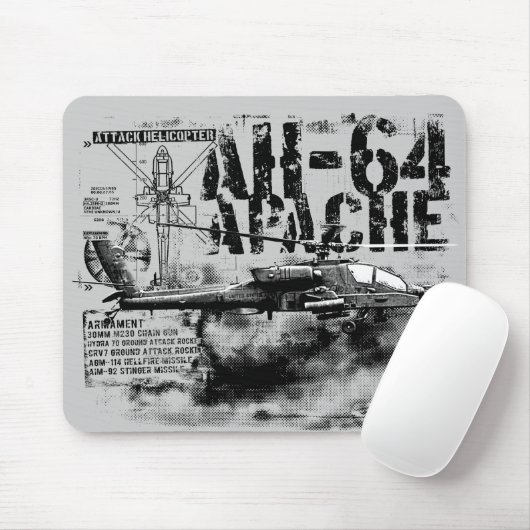 AH-64 Apache Mousepad Muismat (Met muis)
