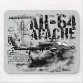 AH-64 Apache Mousepad Muismat (Voorkant)