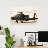 AH-64 Apache Poster (Thuiskantoor)