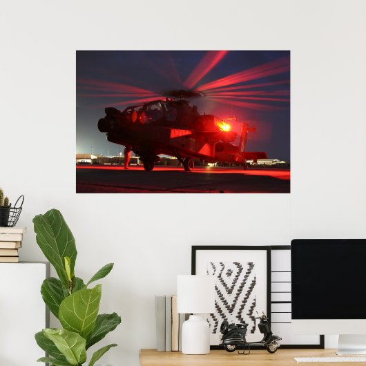 AH-64 Apache Poster (Thuiskantoor)