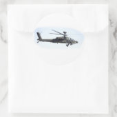 AH-64 Apache Ronde Sticker (Tas)