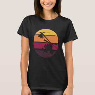 AH 64 Apache Silhoueted by the Sunset T-shirt
