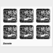 AH-64 Apache Square Stickers (Vel)