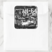 AH-64 Apache Square Stickers (Tas)