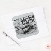 AH-64 Apache Square Stickers (Envelop)
