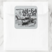 AH-64 Apache Square Stickers (Tas)