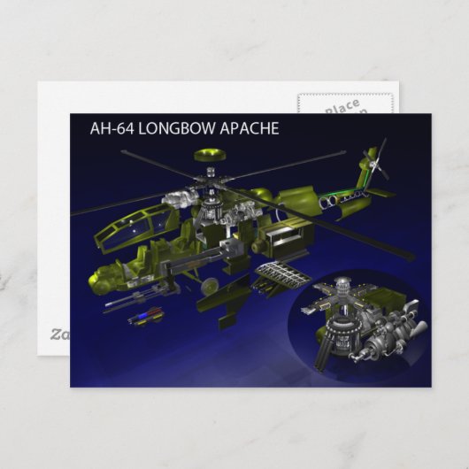 AH-64 Briefkaart van Longboogschaar (Voorkant / Achterkant)
