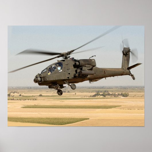 Ah-64 Helikopter Apache Poster (Voorkant)