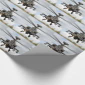 ah 64 militaire apachegrote handboog helocopter cadeaupapier (Hoek)