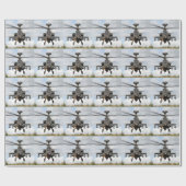 ah 64 militaire apachegrote handboog helocopter cadeaupapier (Vlak)