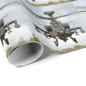 ah 64 militaire apachegrote handboog helocopter cadeaupapier (Rol Hoek)