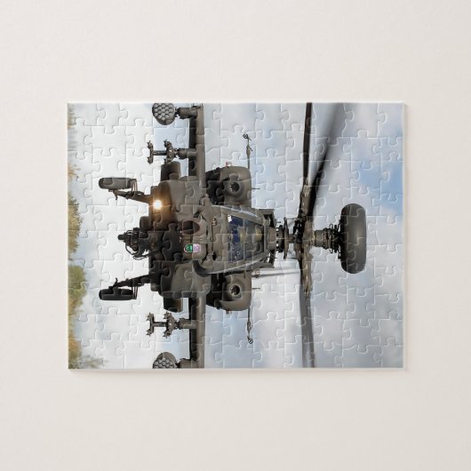 ah 64 militaire apachegrote handboog helocopter legpuzzel (Horizontaal)