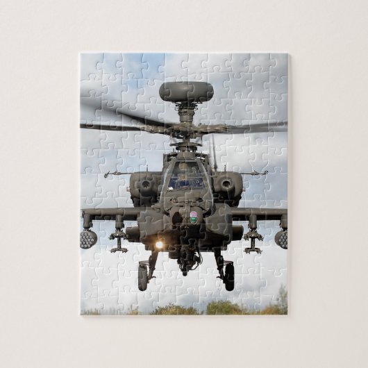 ah 64 militaire apachegrote handboog helocopter legpuzzel (Verticaal)