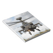 ah 64 militaire apachegrote handboog helocopter notitieblok (Schuin)