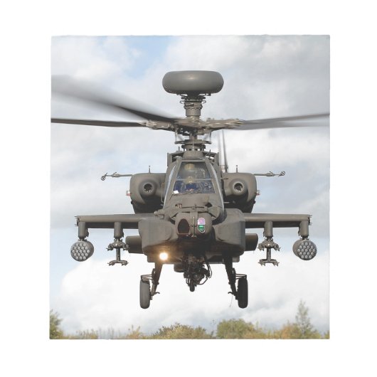 ah 64 militaire apachegrote handboog helocopter notitieblok (Voorkant)