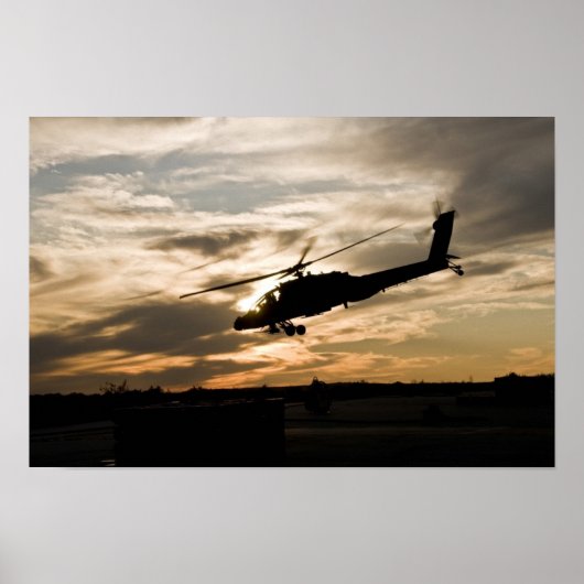 AH-64D Apache Helikopter Poster (Voorkant)