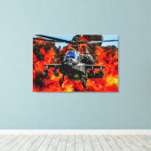AH-64E APACHE GUARDIAN 24x36 Canvas Afdruk (Insitu (Houten vloer))