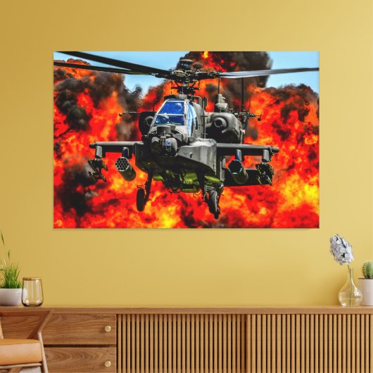 AH-64E APACHE GUARDIAN 40x60 Canvas Afdruk (Insitu (Woonkamer))