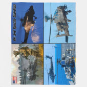 AH-64E APACHE GUARDIAN FLEECE DEKEN (Voorkant)
