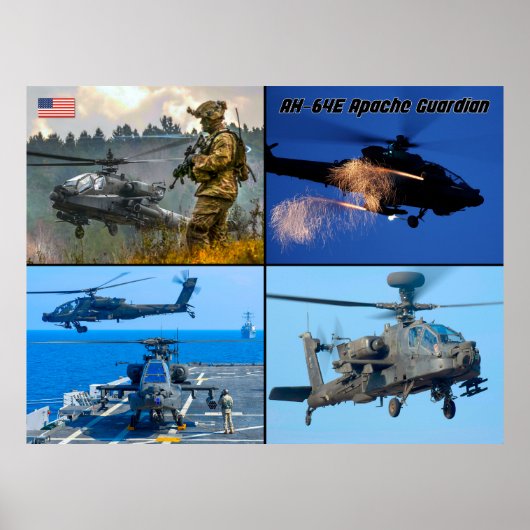 AH-64E APACHE GUARDIAN POSTER (Voorkant)