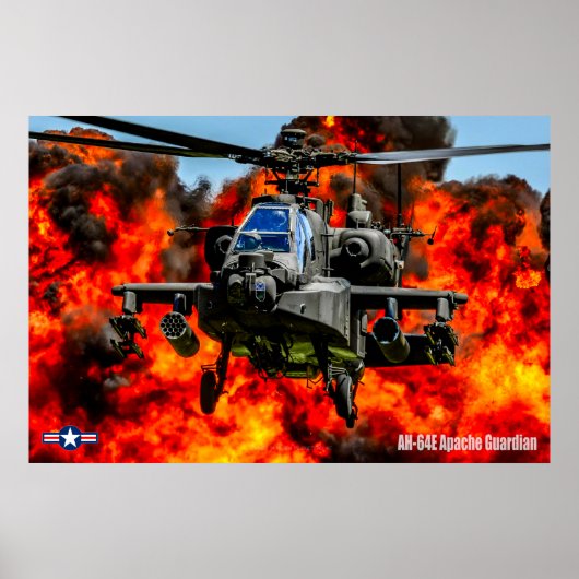 AH-64E APACHE GUARDIAN POSTER (Voorkant)