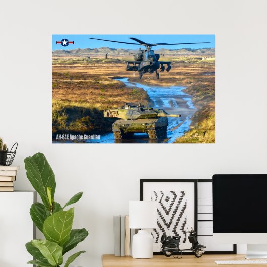 AH-64E APACHE GUARDIAN POSTER (Thuiskantoor)