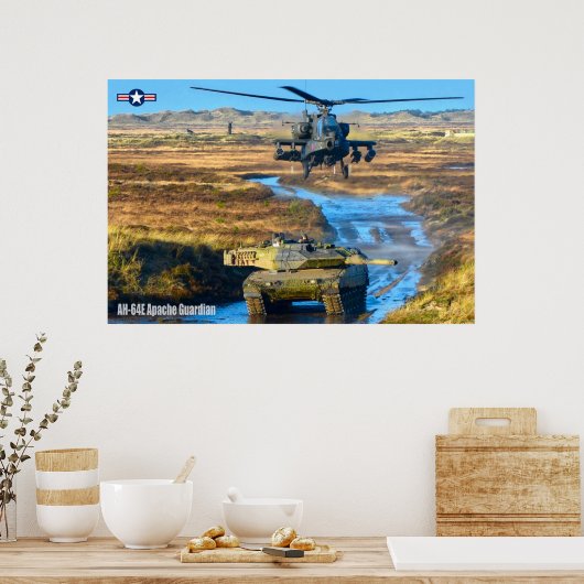AH-64E APACHE GUARDIAN POSTER (Keuken)